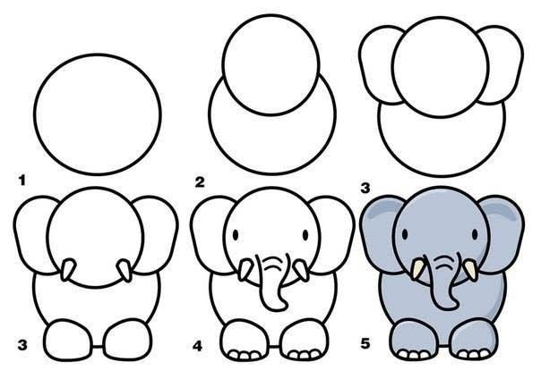 Hogyan rajzoljunk - Elefánt